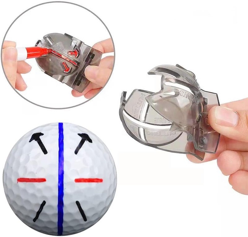 Eeokoka 8 Pack Precision Golf Ball Marker, Upgrade Golf Accessories, 4 Golf Ball Marking Stencils and 4 Colors Golf Ball Markers, Golf Ball Line Marker Tool, Golf Ball Alignment and Identification Tool - Image 2